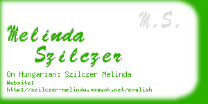 melinda szilczer business card